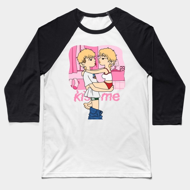 kiss me Baseball T-Shirt by Ranger Verg